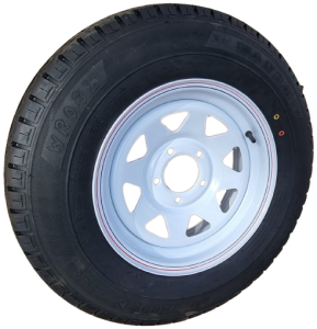 185R14C White Sunraysia Rim & Tyre Wheel 1